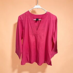 GAP Airy Raspberry V-Neck Tunic Top 100% Cotton